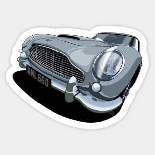 1966 Aston Martin DB5 in silver Sticker